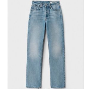 Rag & Bone Alex High-Rise Straight Jeans in Lucy Wash, size 25